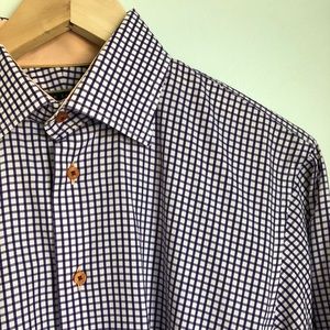 Jack Lipson Square Checked Button Down
